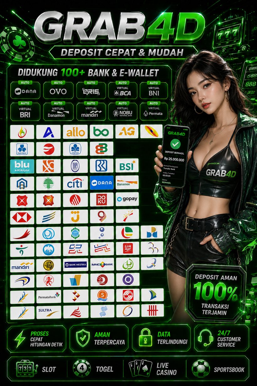 GRAB4D Bandar Togel Online Terpercaya dan Slot Resmi Pembayaran Sat-Set